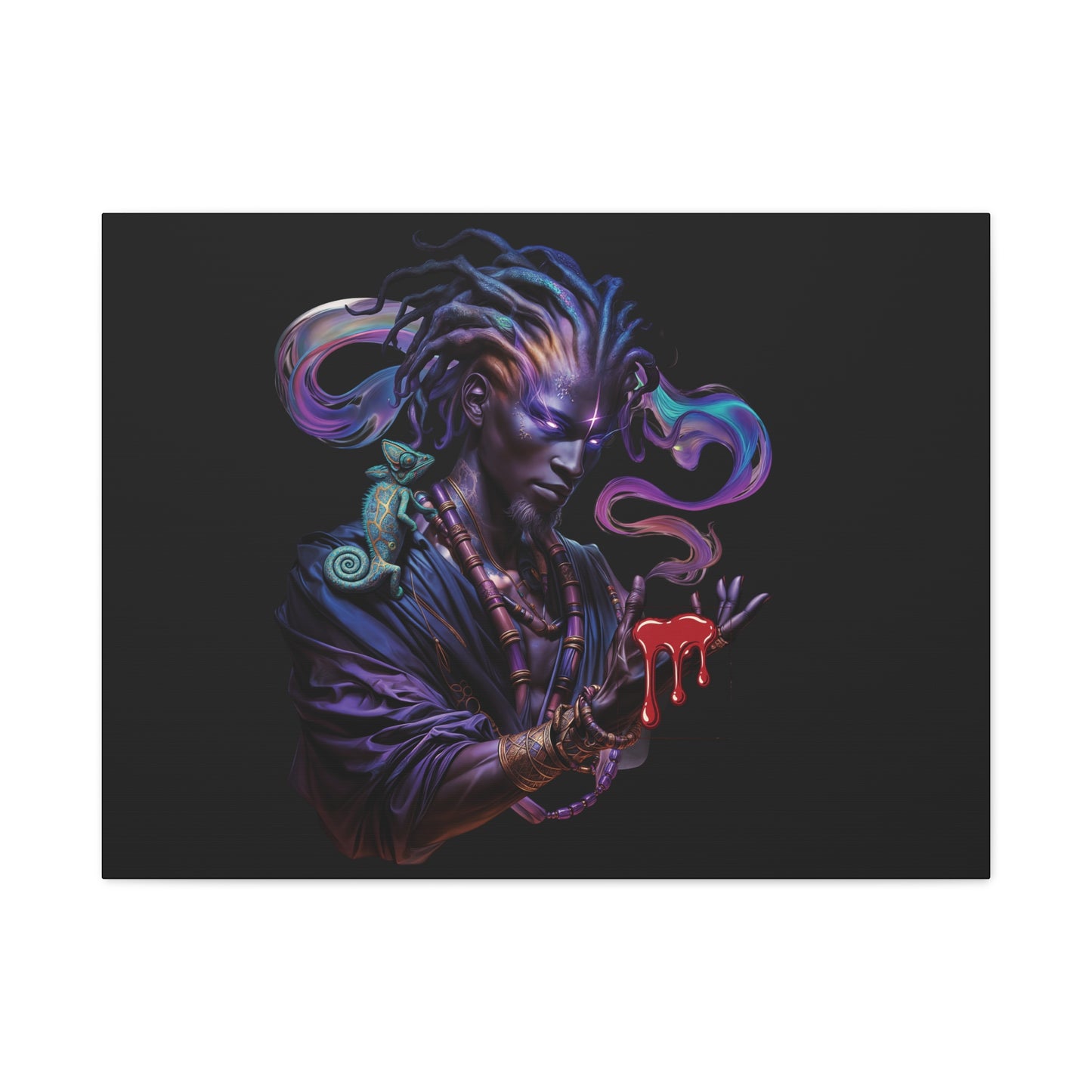 Mystic Sorcerer Canvas Print — Dark Fantasy Wall Art