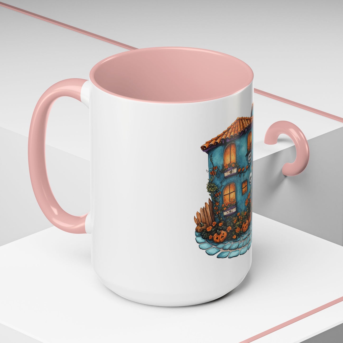 Charming Haunted House Mug - Perfect for Halloween, Coffee Lovers, Home Decor, Gift Idea, Unique Art