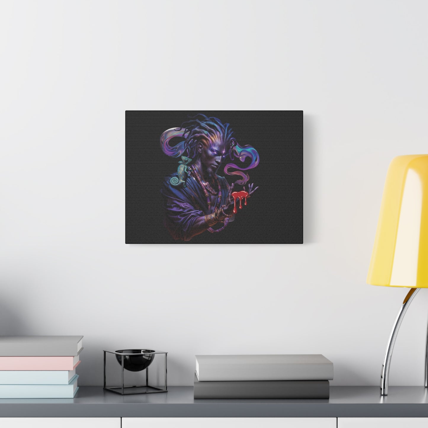 Mystic Sorcerer Canvas Print — Dark Fantasy Wall Art