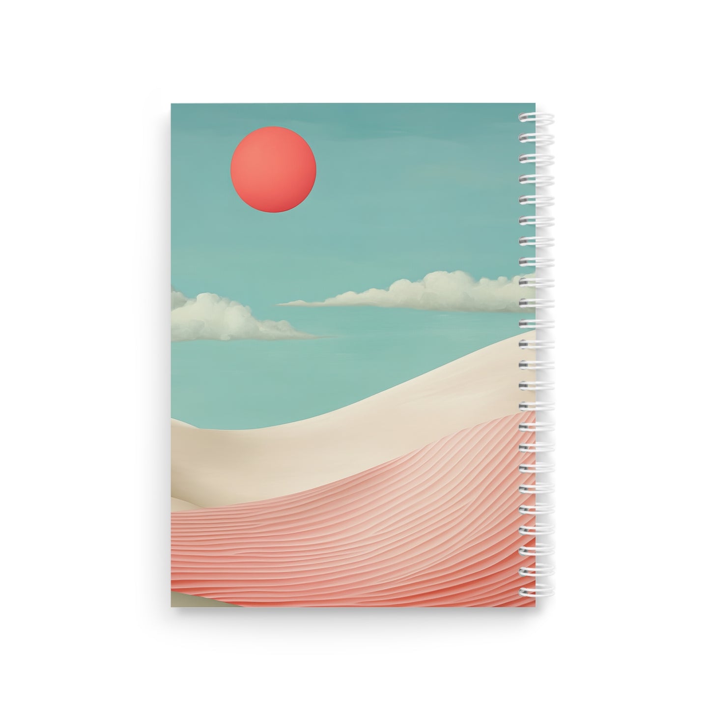 Cat Fashion Spiral Notebook — Retro Surreal Cat in Sunglasses Journal