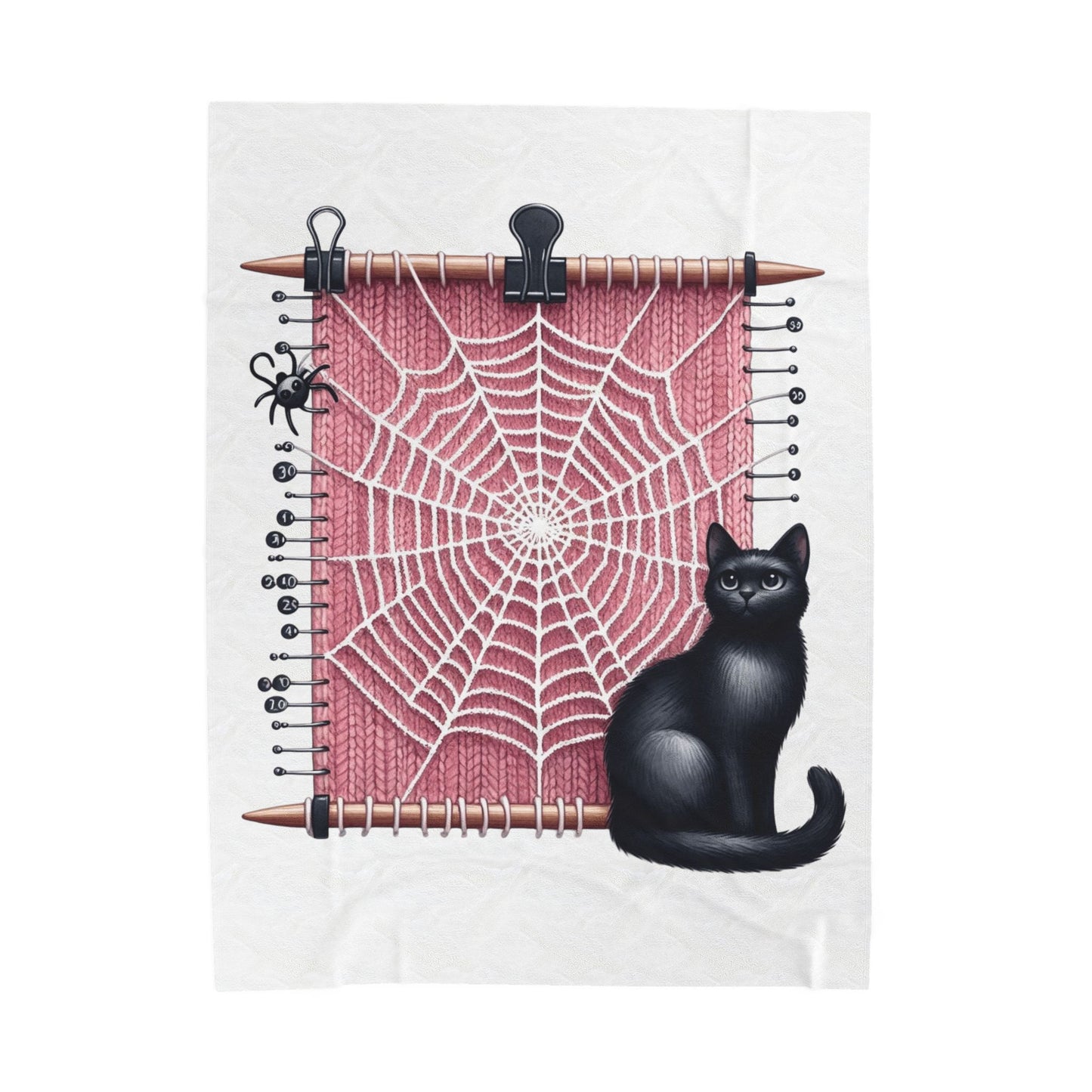 Cozy Cat-Themed Velveteen Plush Blanket | Purr-fect for Halloween, Home Decor, Cat Lovers, Gift for Her, Cozy Nights