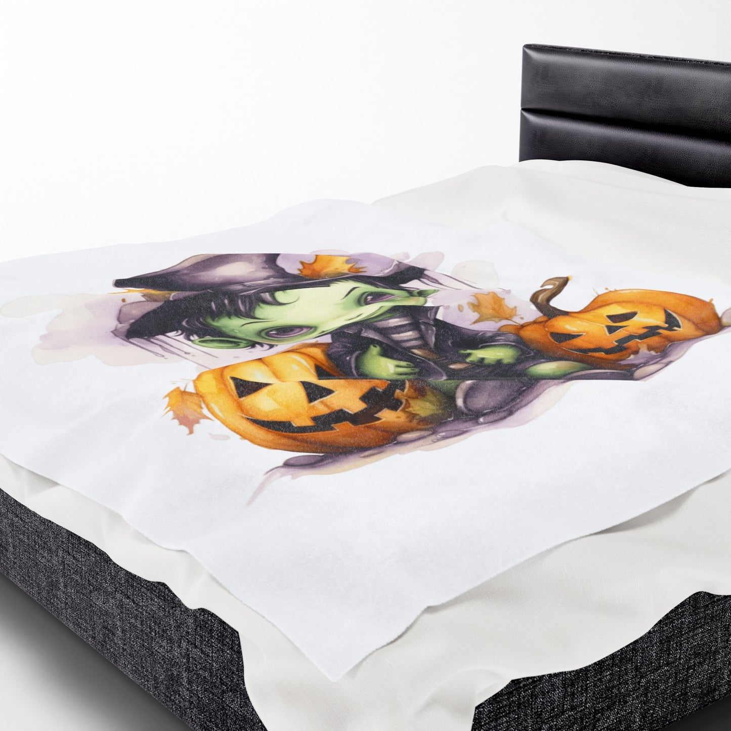 Adorable Halloween Plush Blanket, Cozy Throw for Fall Decor, Kids' Gifts, Spooky Season, Halloween Party Decor, Trick or Treat snuggles