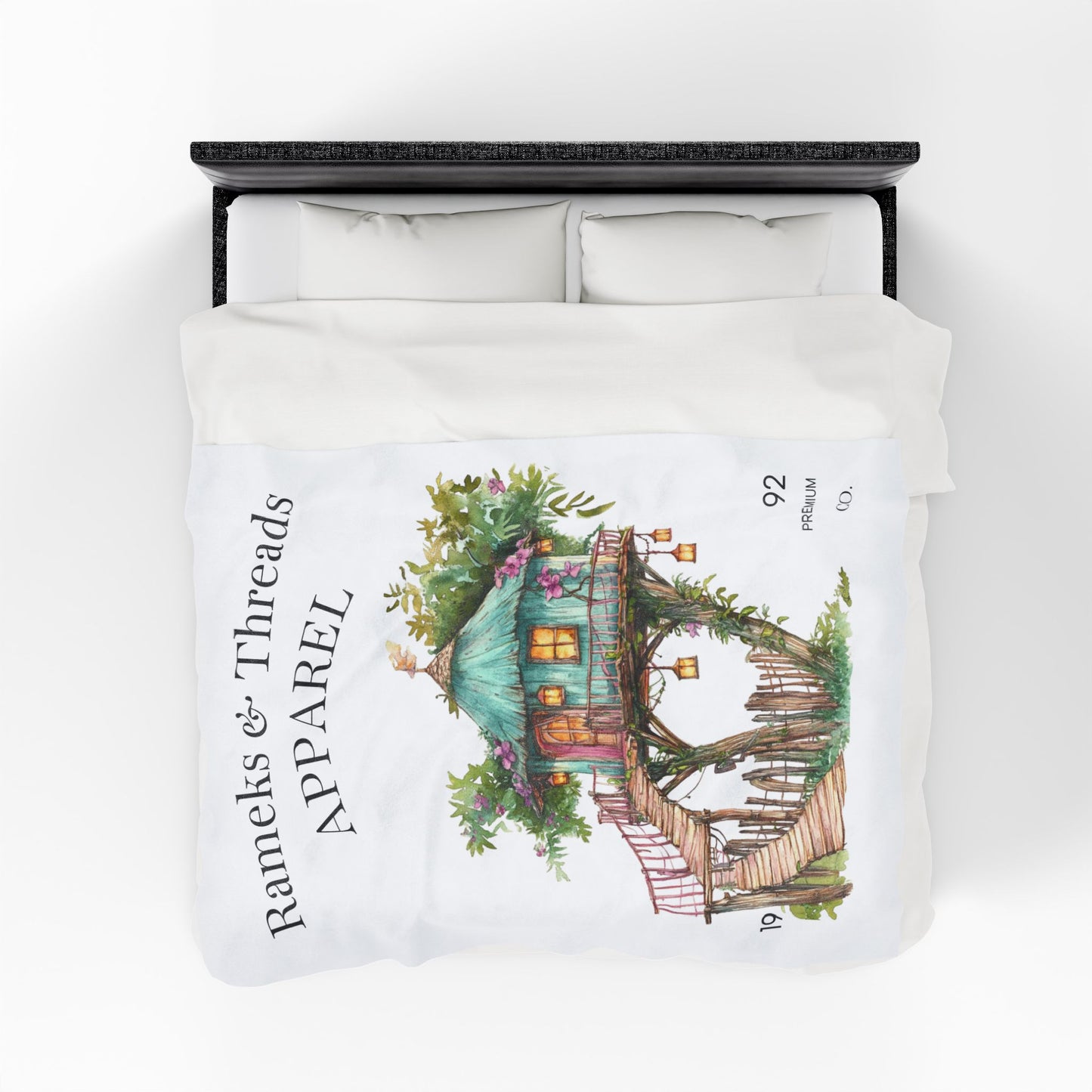 Cute Tree House Velveteen Plush Blanket