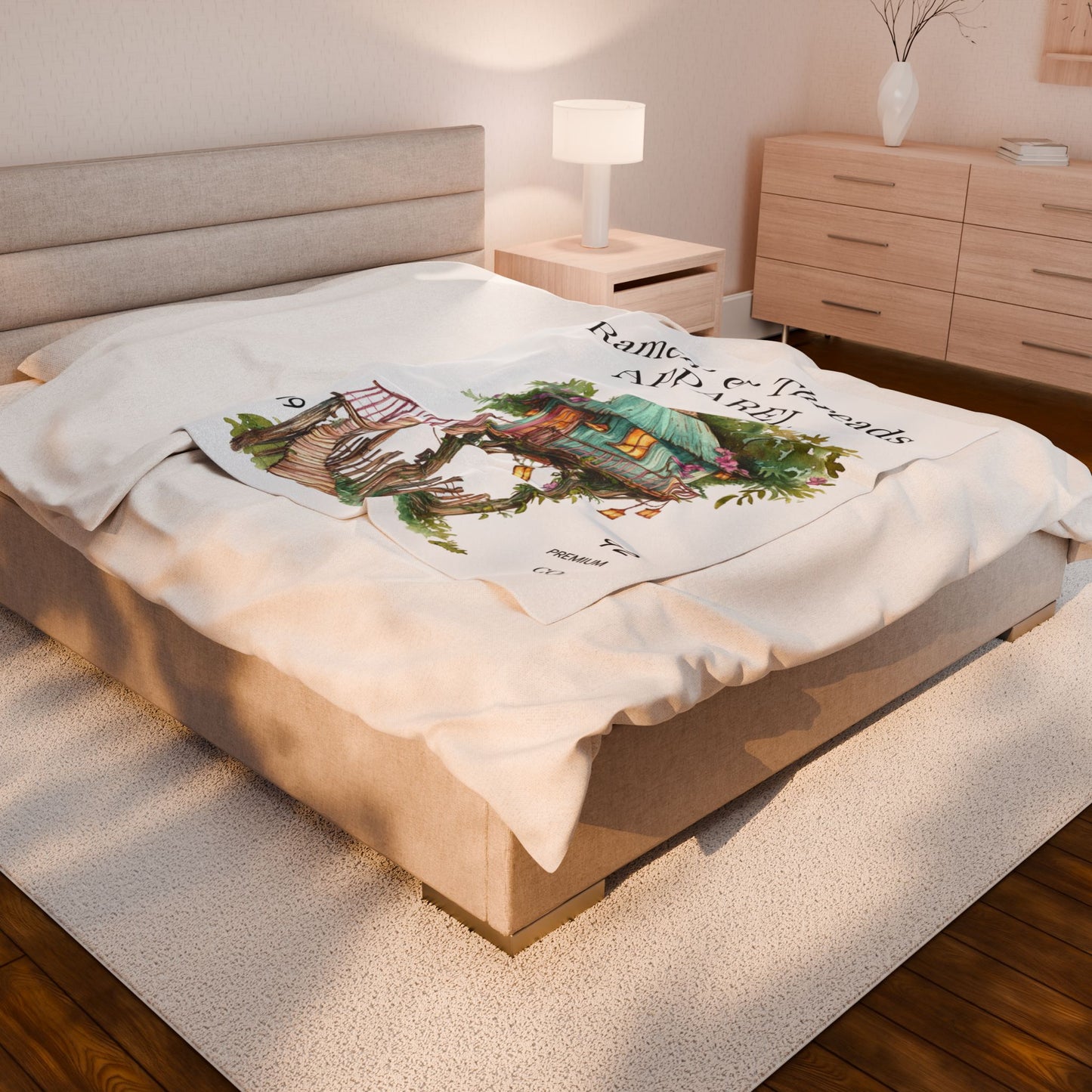 Cute Tree House Velveteen Plush Blanket