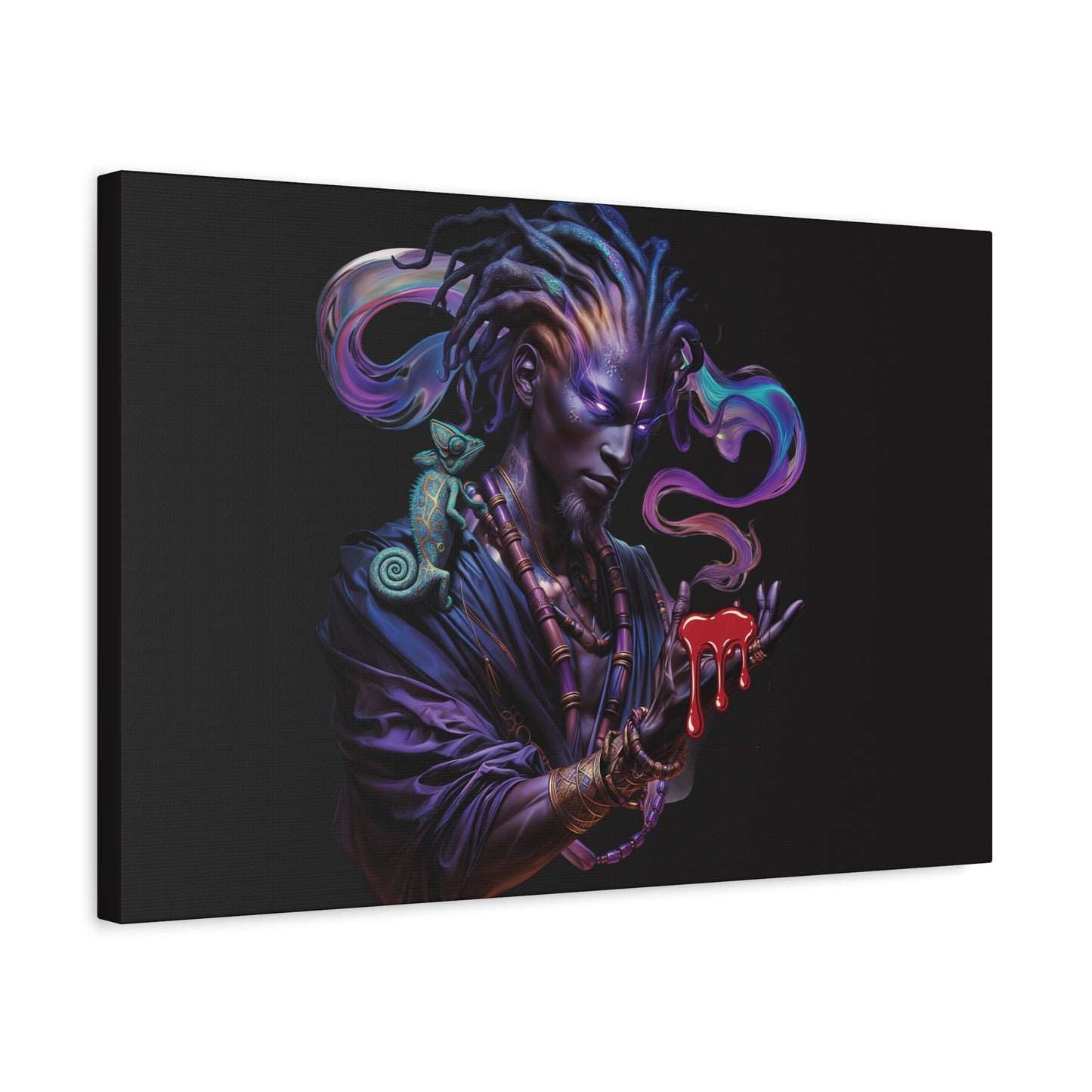 Mystic Sorcerer Canvas Print — Dark Fantasy Wall Art