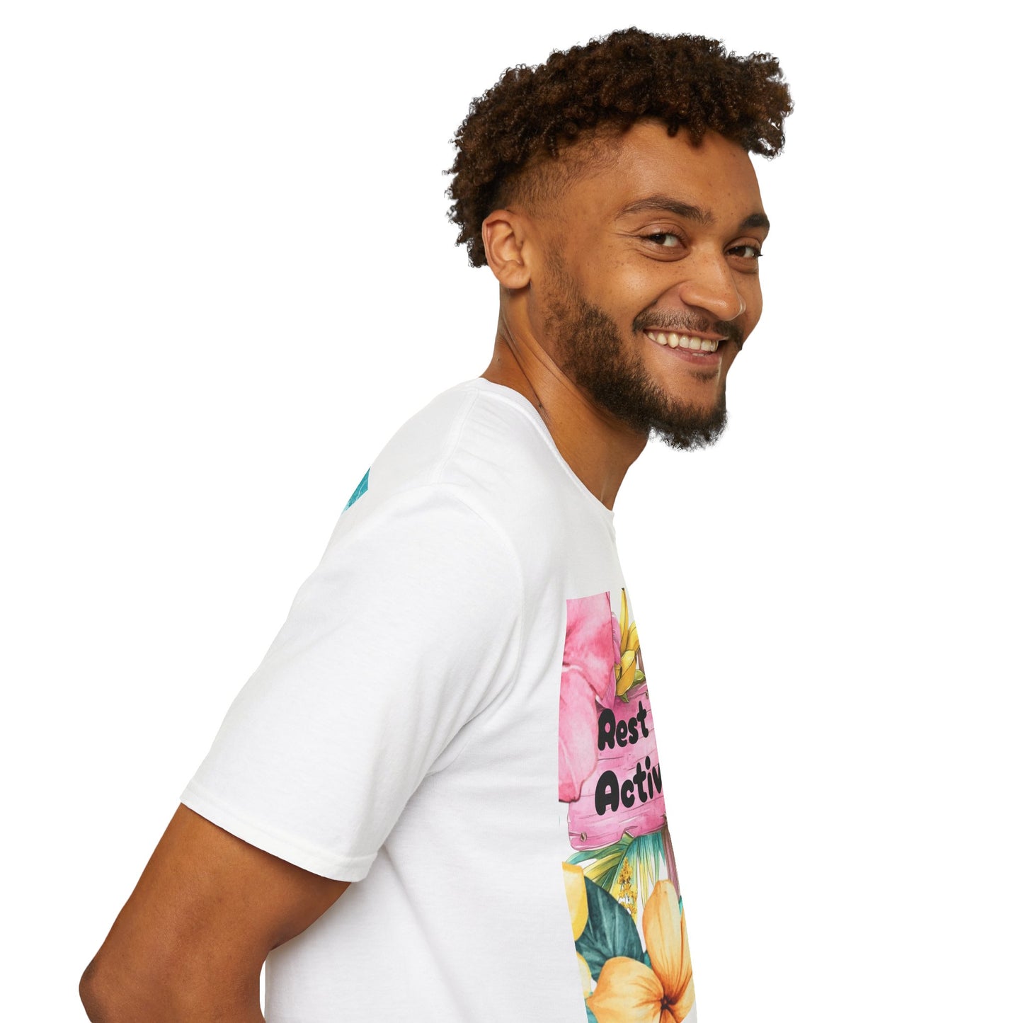 T-Shirt — "Rest Mode Activated" Floral Beach Graphic Tee