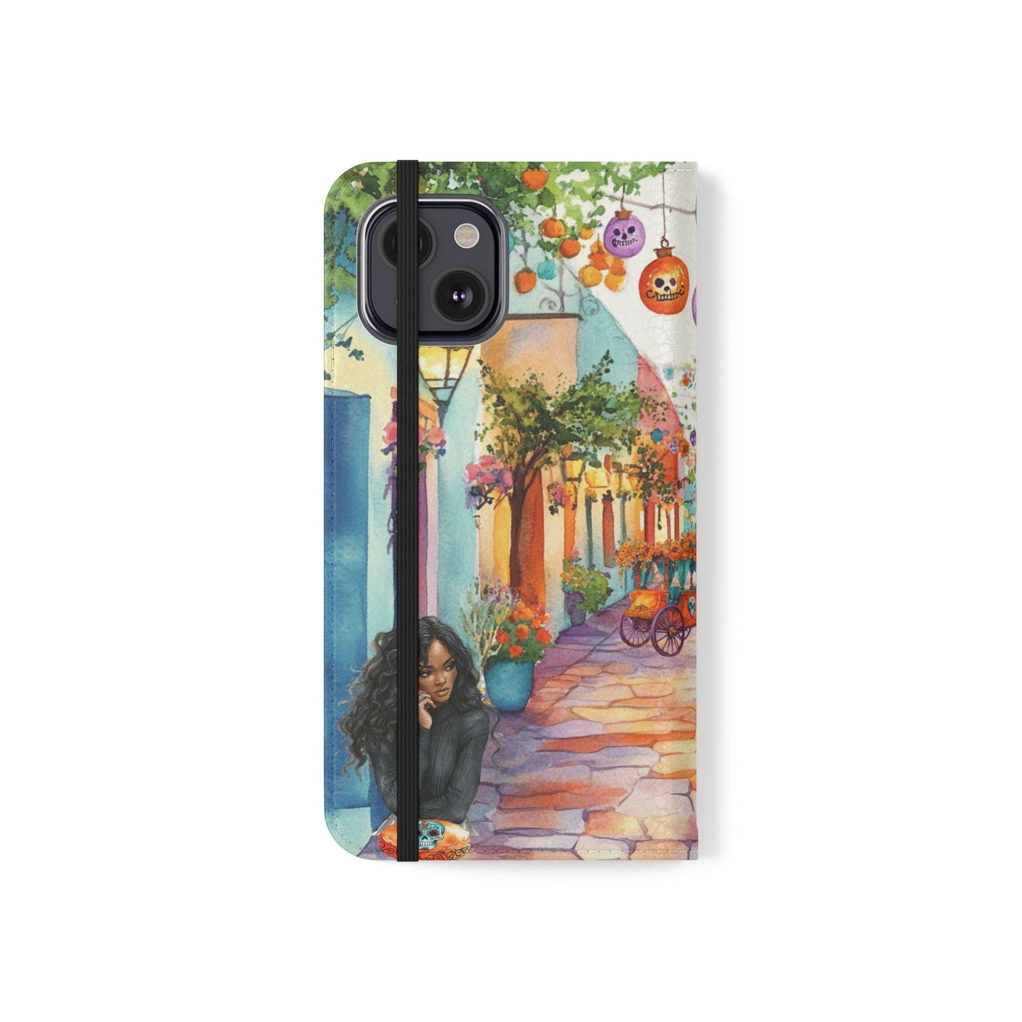 Vibrant Art Flip Cases for Smartphones, Colorful Protective Wallet Case, Unique Gift for Music Lovers, Perfect for Halloween and Year-Round