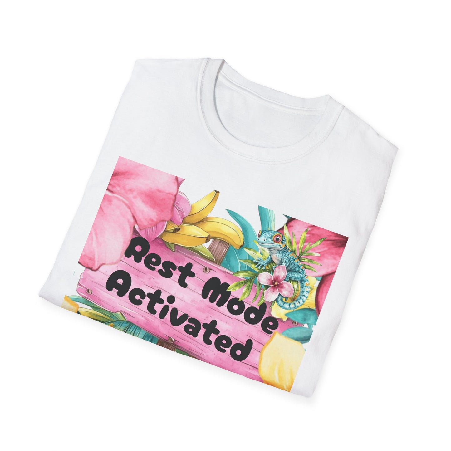 T-Shirt — "Rest Mode Activated" Floral Beach Graphic Tee