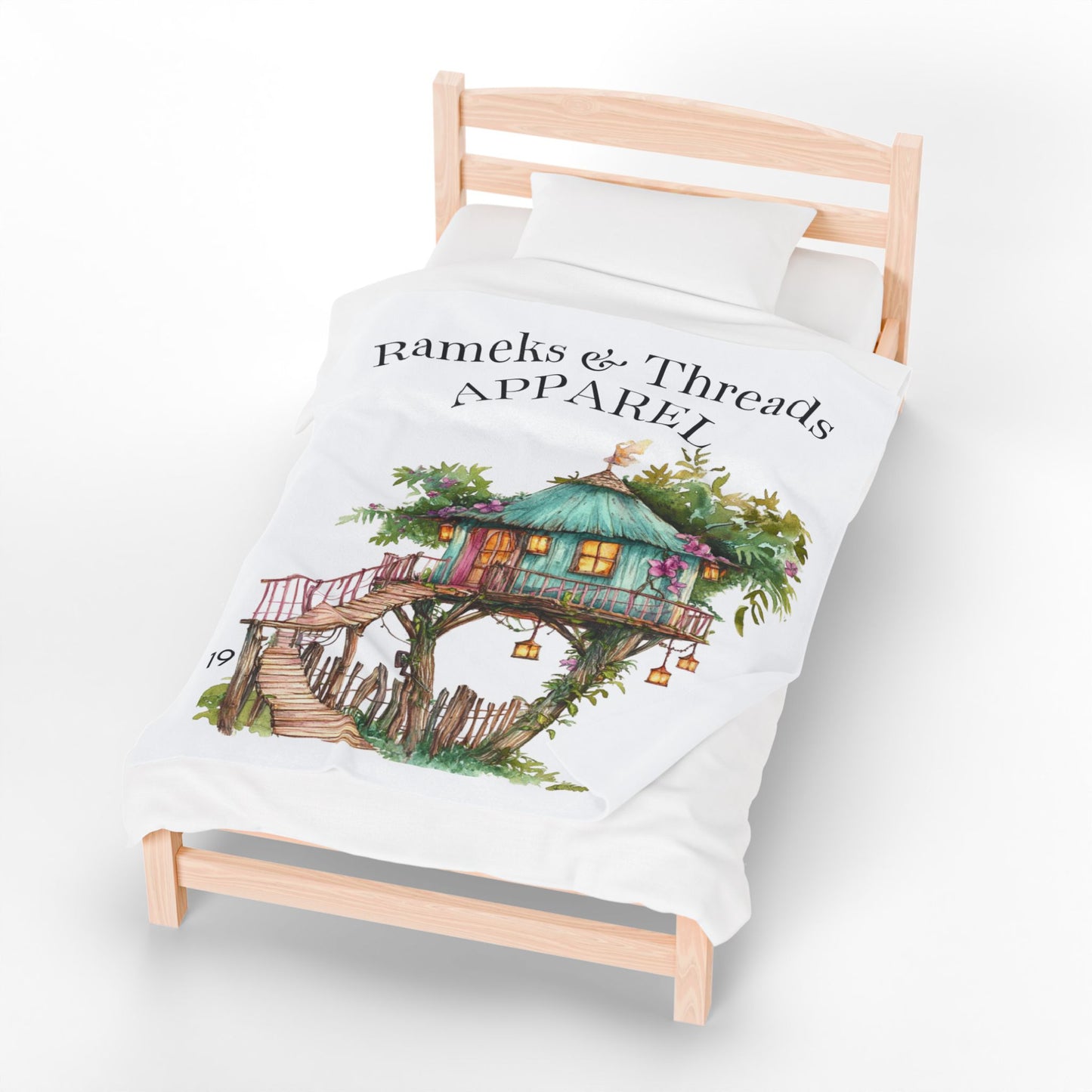 Cute Tree House Velveteen Plush Blanket