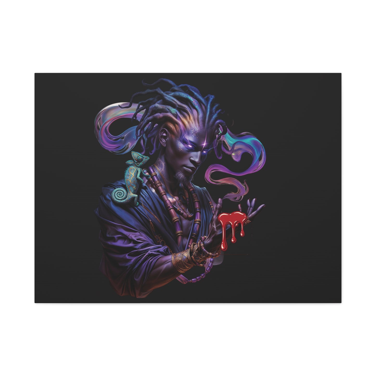 Mystic Sorcerer Canvas Print — Dark Fantasy Wall Art