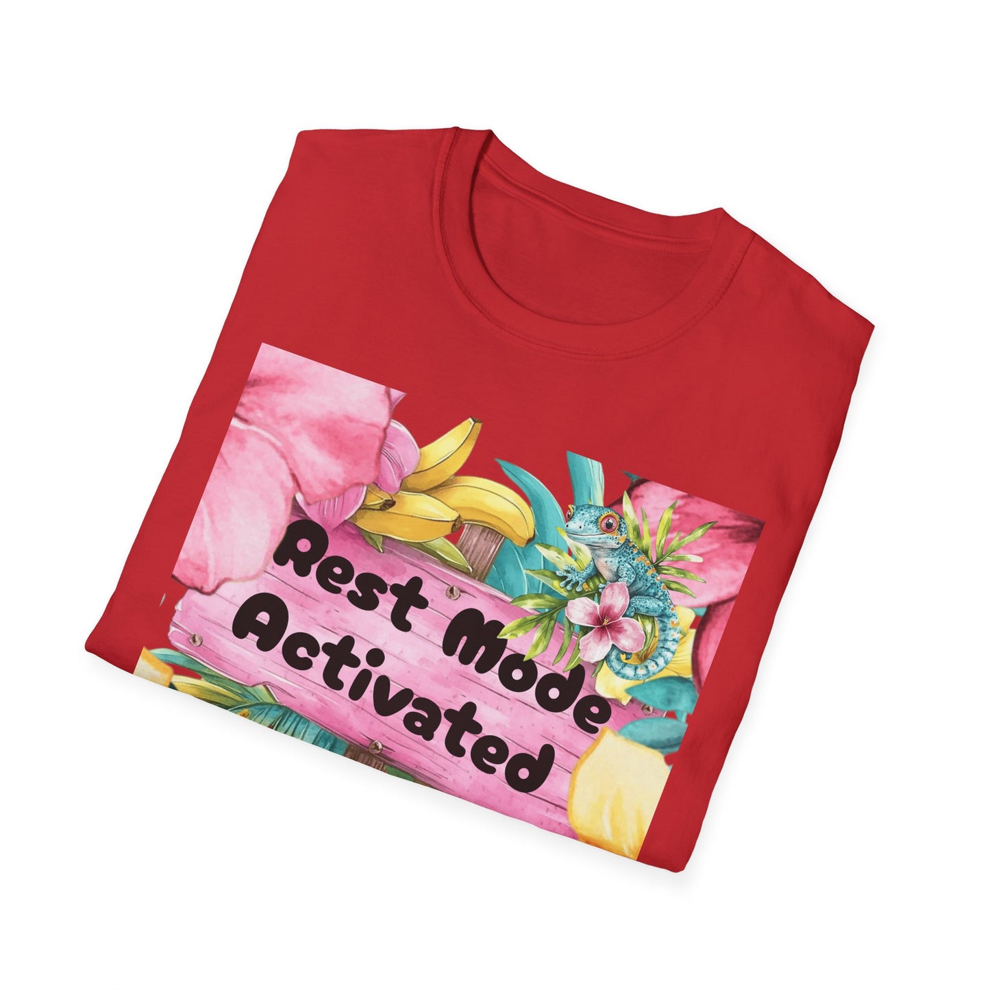 T-Shirt — "Rest Mode Activated" Floral Beach Graphic Tee