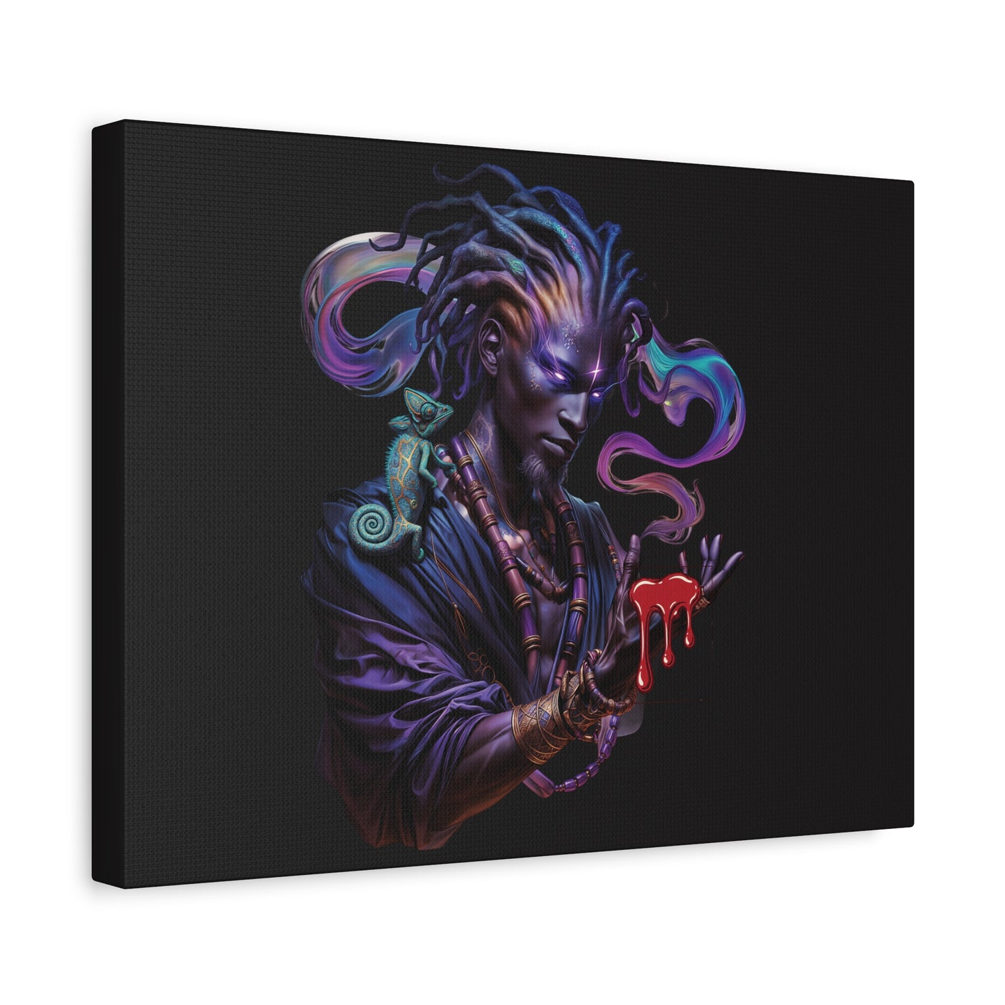 Mystic Sorcerer Canvas Print — Dark Fantasy Wall Art