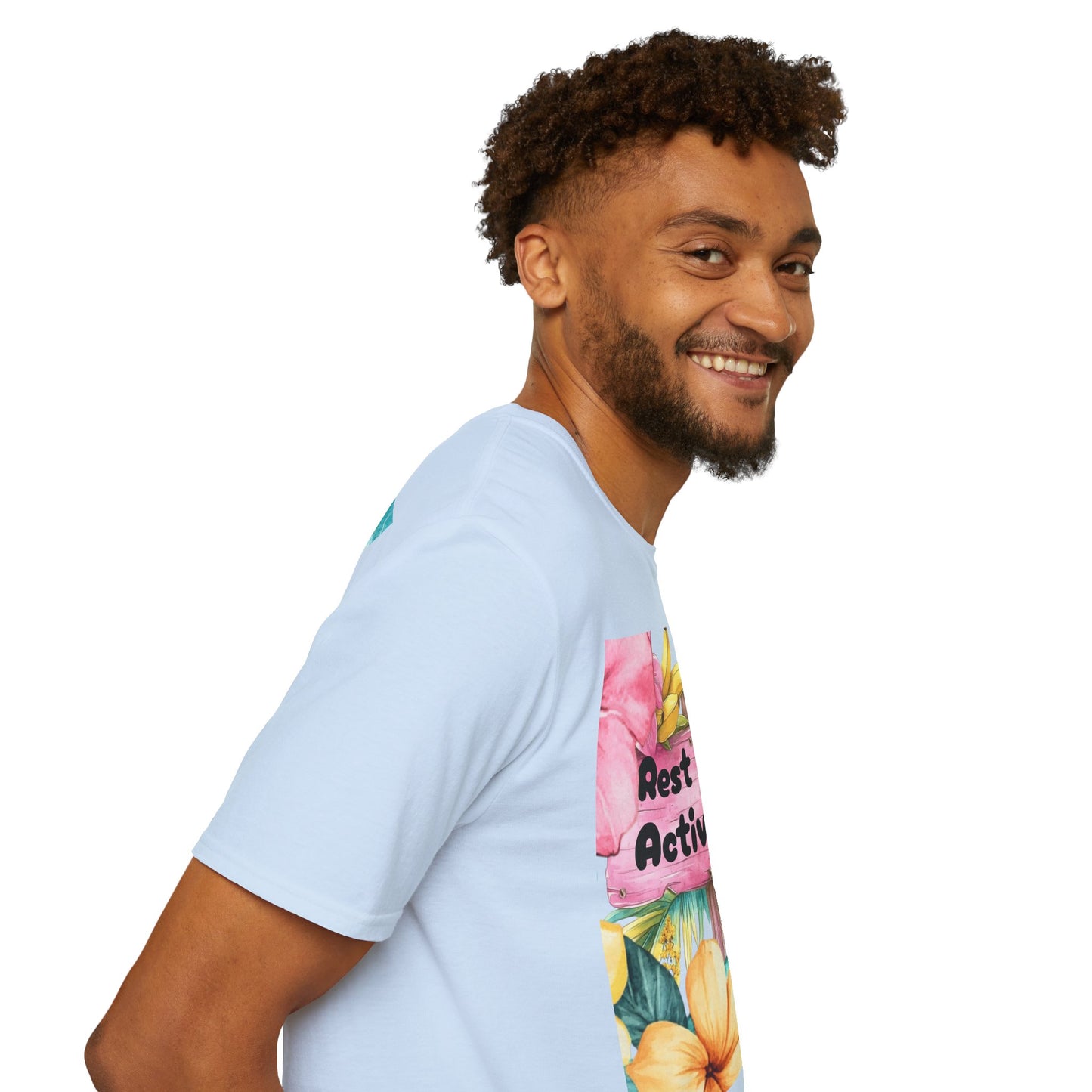 T-Shirt — "Rest Mode Activated" Floral Beach Graphic Tee