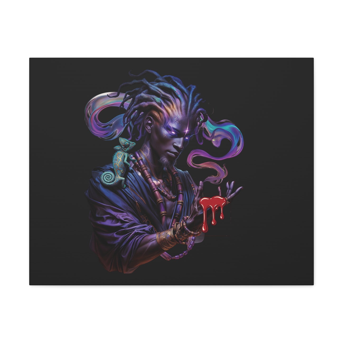 Mystic Sorcerer Canvas Print — Dark Fantasy Wall Art