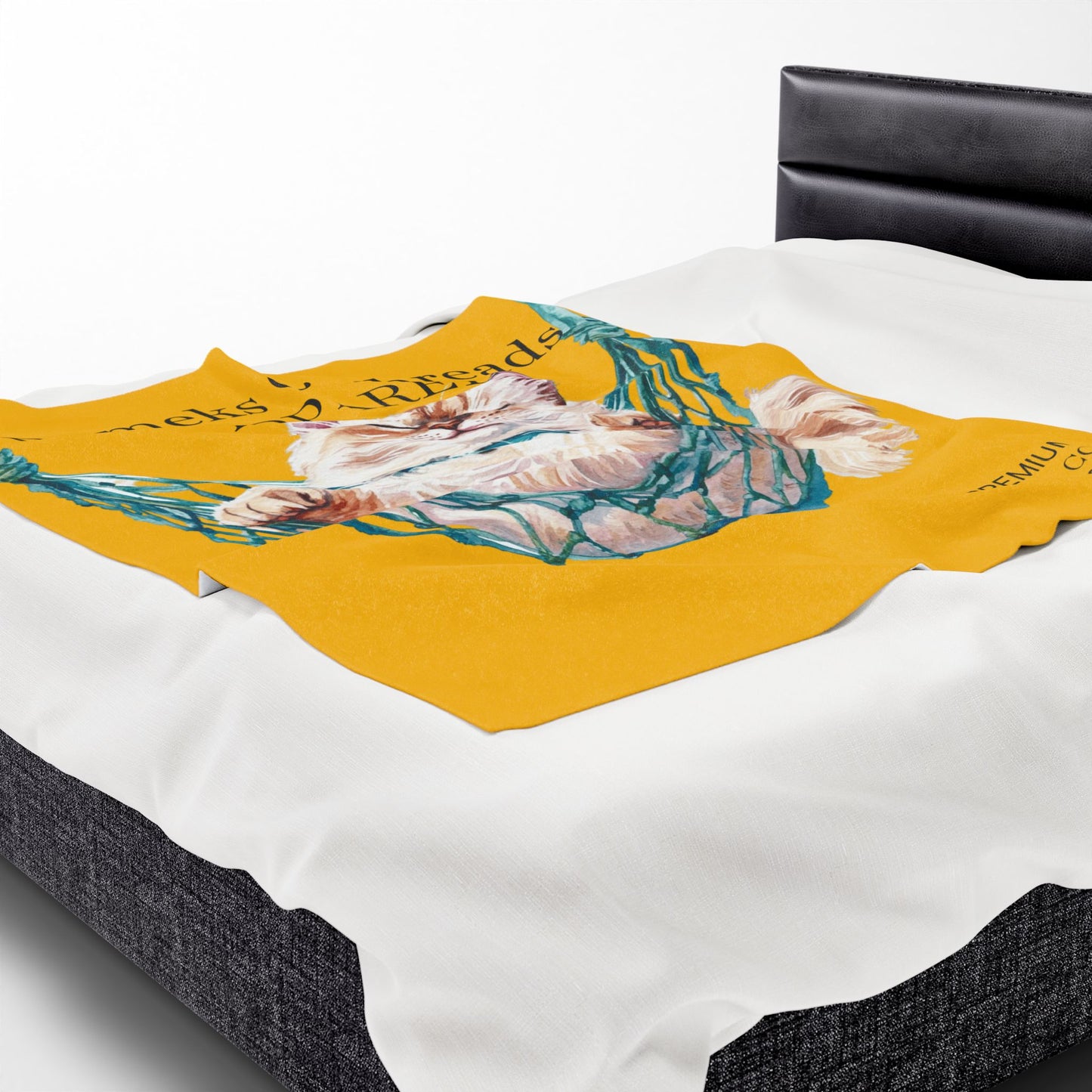 Cute Cat Lovers Cozy Velveteen Plush Blanket,