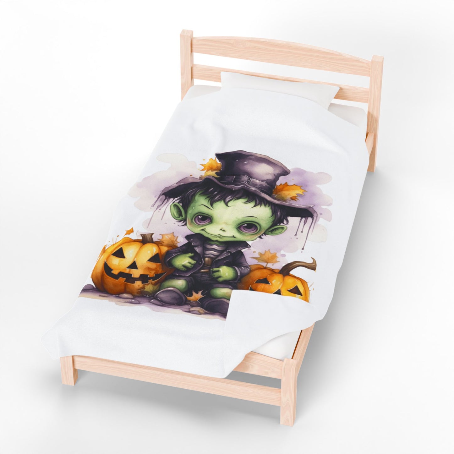 Adorable Halloween Plush Blanket, Cozy Throw for Fall Decor, Kids' Gifts, Spooky Season, Halloween Party Decor, Trick or Treat snuggles