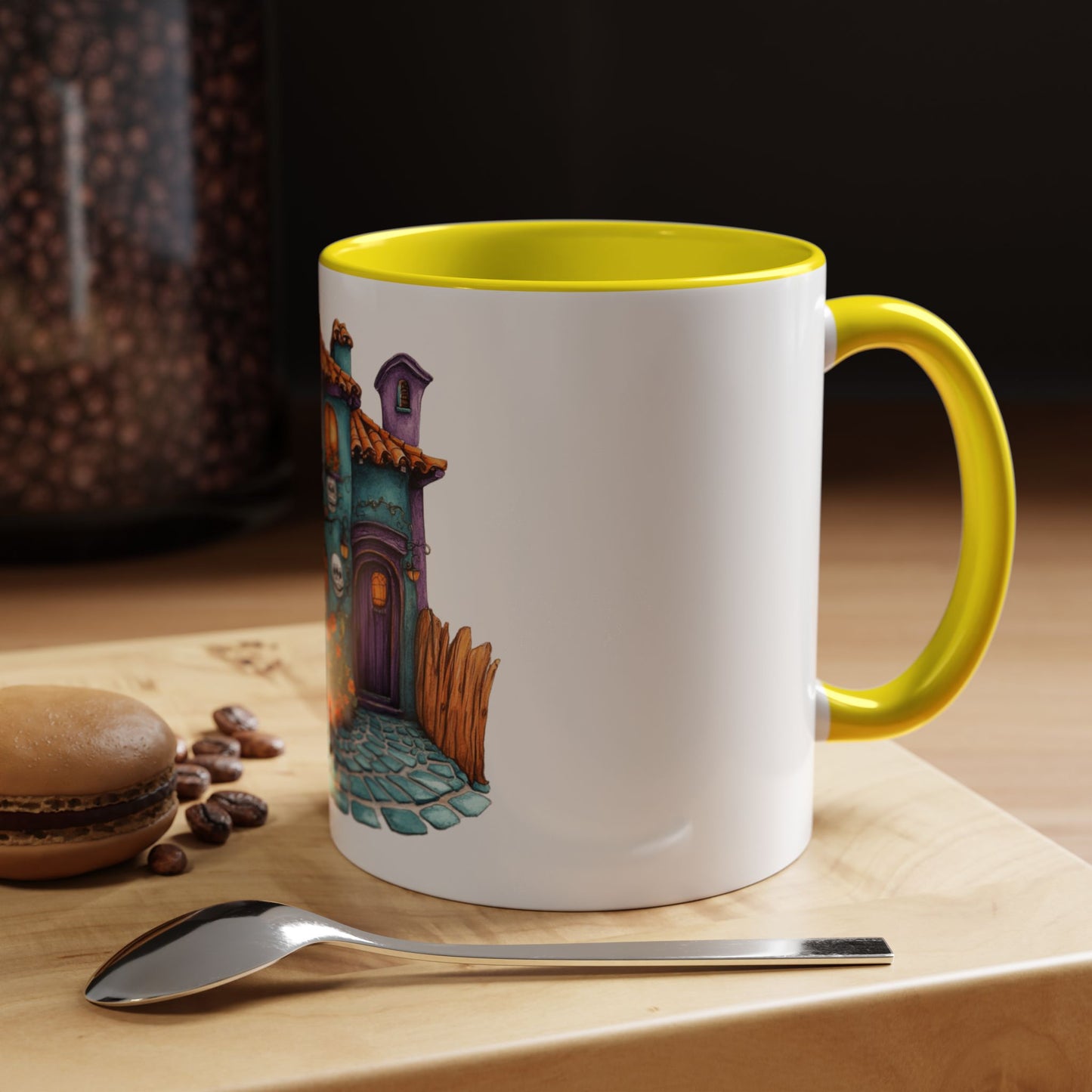 Charming Haunted House Mug - Perfect for Halloween, Coffee Lovers, Home Decor, Gift Idea, Unique Art