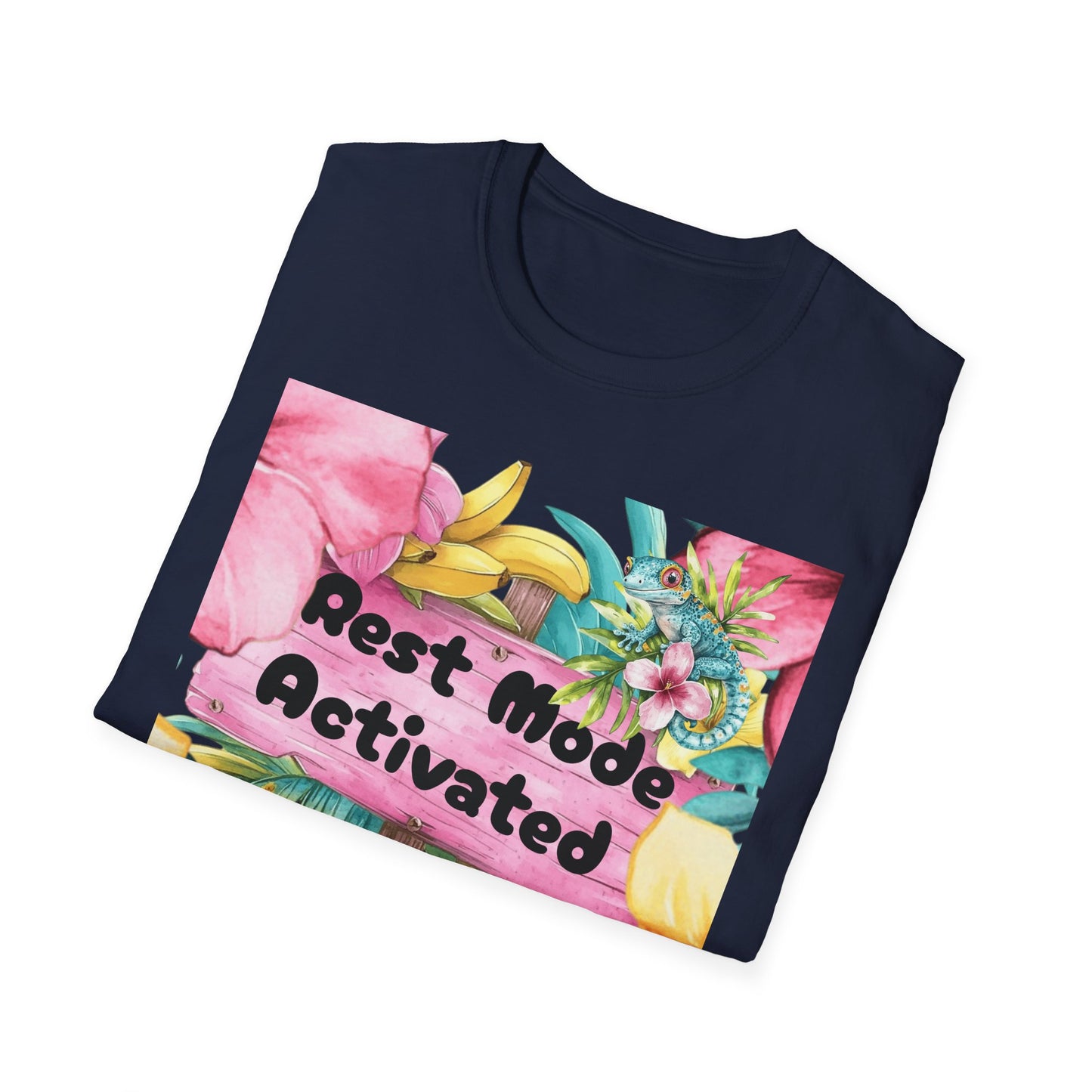 T-Shirt — "Rest Mode Activated" Floral Beach Graphic Tee