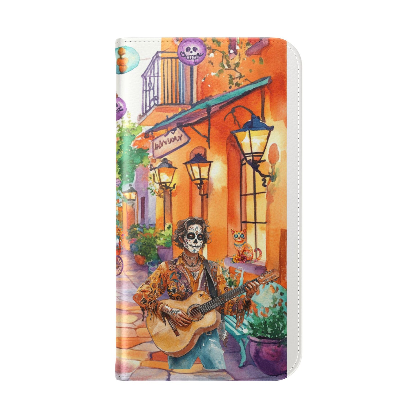 Vibrant Art Flip Cases for Smartphones, Colorful Protective Wallet Case, Unique Gift for Music Lovers, Perfect for Halloween and Year-Round