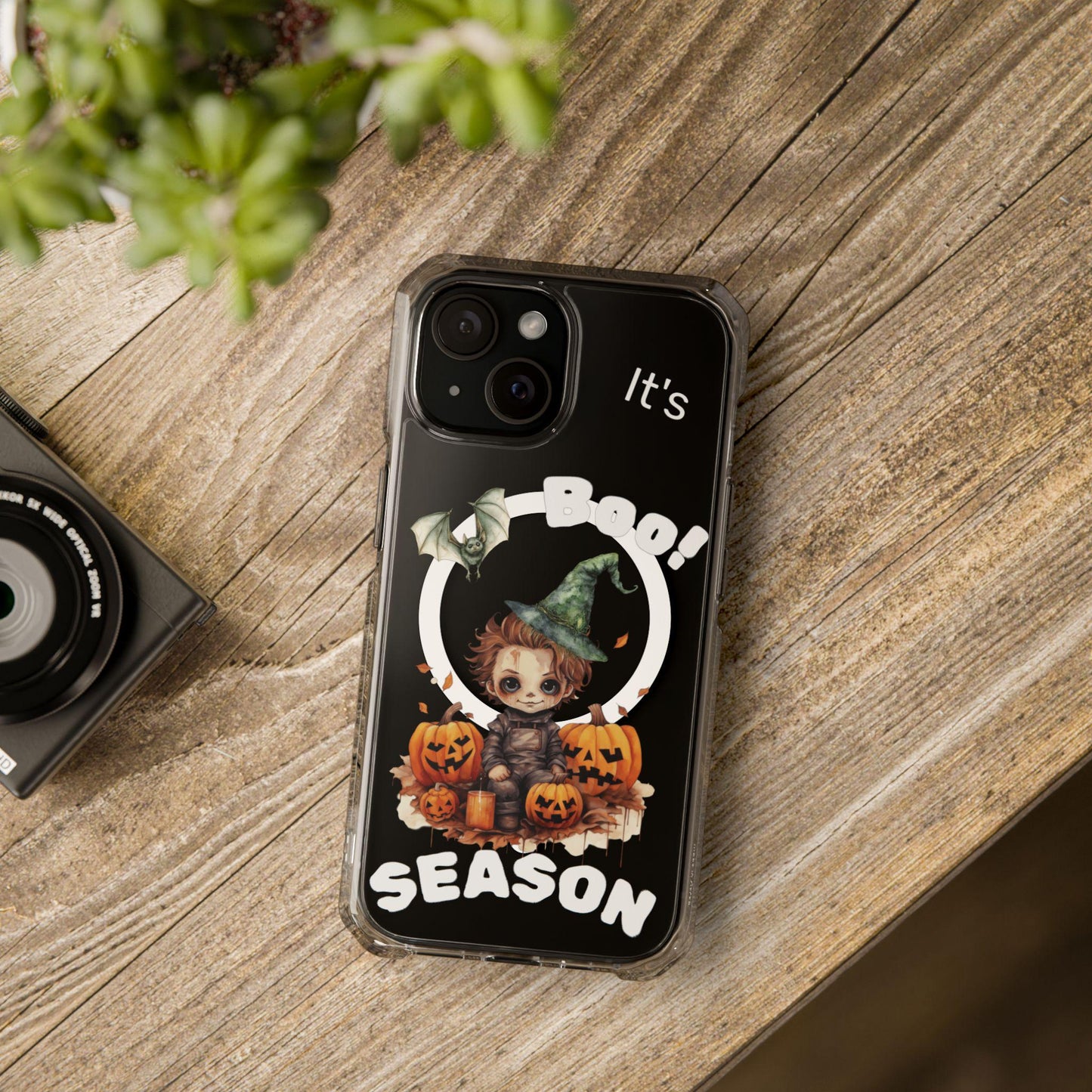 Halloween Phone Case, Cute Kids Halloween Phone Cover, Spooky Season Gift, Clear Protective Case, Trick or Treat Phone Accessory