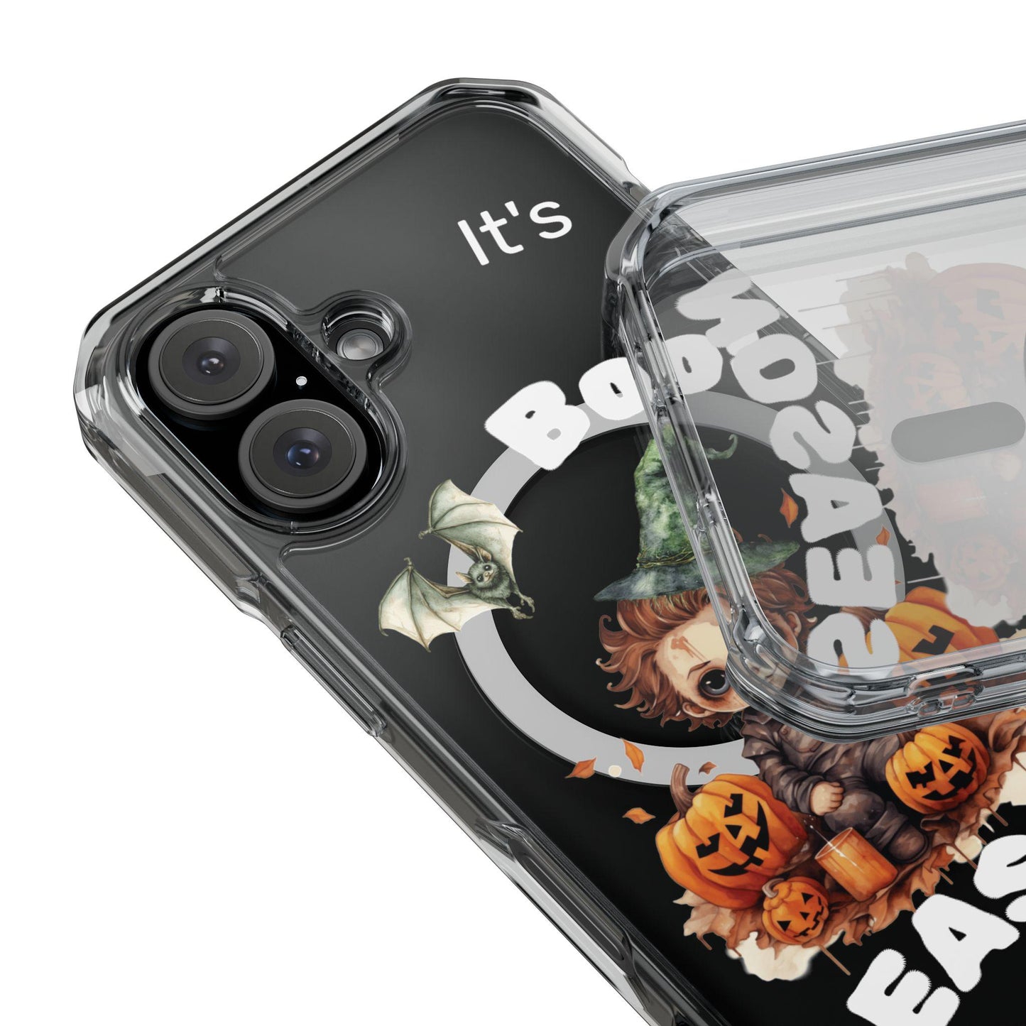 Halloween Phone Case, Cute Kids Halloween Phone Cover, Spooky Season Gift, Clear Protective Case, Trick or Treat Phone Accessory