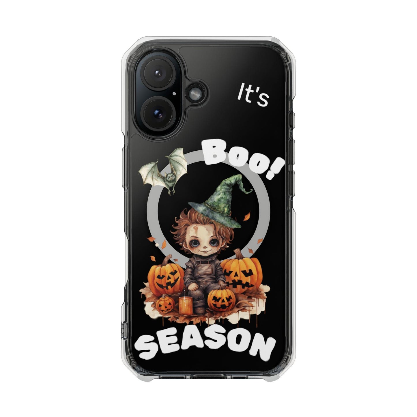 Halloween Phone Case, Cute Kids Halloween Phone Cover, Spooky Season Gift, Clear Protective Case, Trick or Treat Phone Accessory