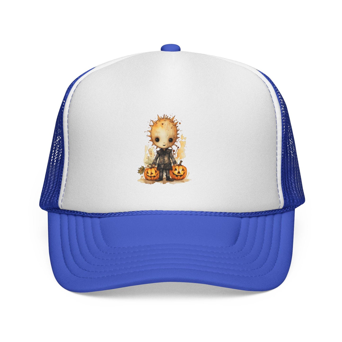 Halloween Trucker Cap: Spooky Pumpkin Hat, Fall Fashion